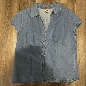Blue Denim Short Sleeve Shirt